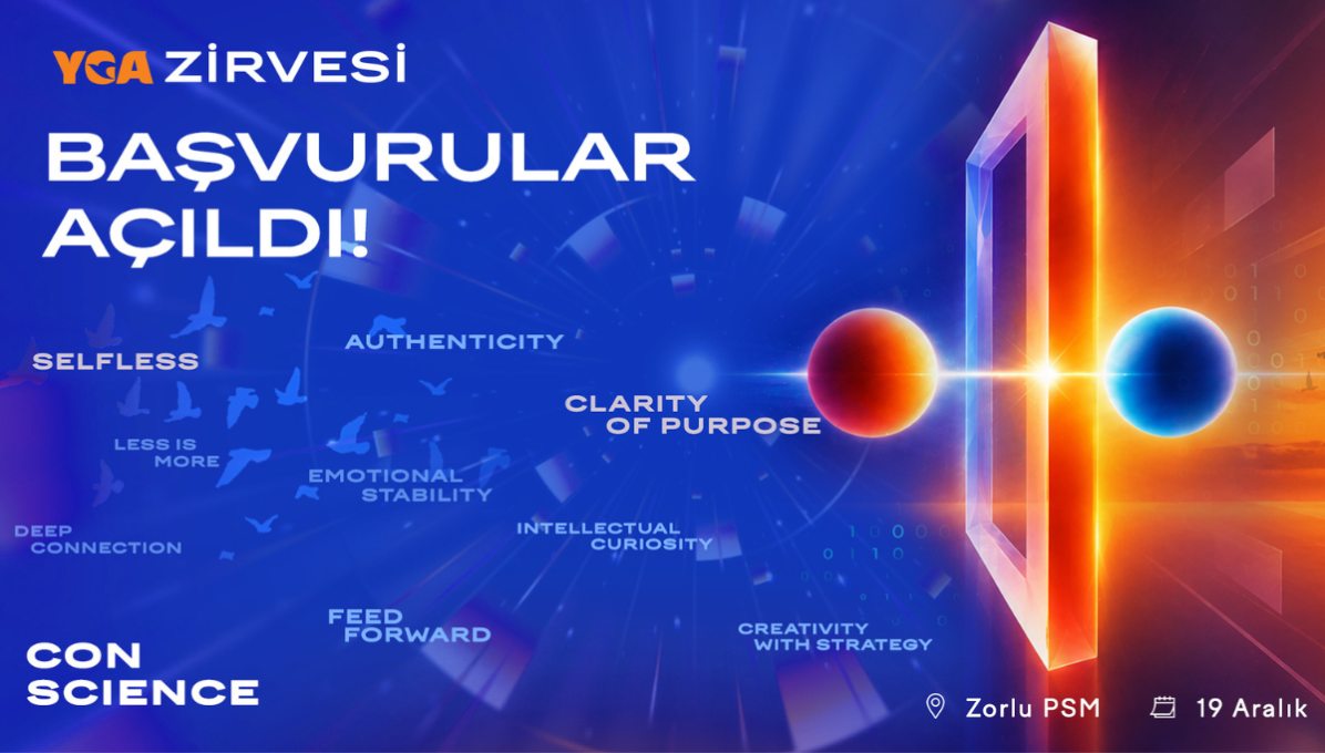 YGA Zirvesi 2026 duyuru görseli: “Başvurular açıldı” başlığı, 19 Aralık ve Zorlu PSM bilgisi.